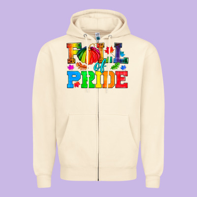 Fall Of Pride Zipper Hoodie Designed By Bundleandbundleshop