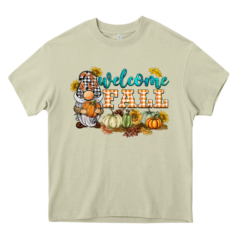 Welcome Fall Gnome Heavy Core Tee by BarkalooDesign | Teevron