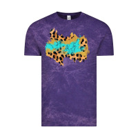 Cloud Purple glitter leopard turquoise patch Vintage Tee - AdoDesignShop