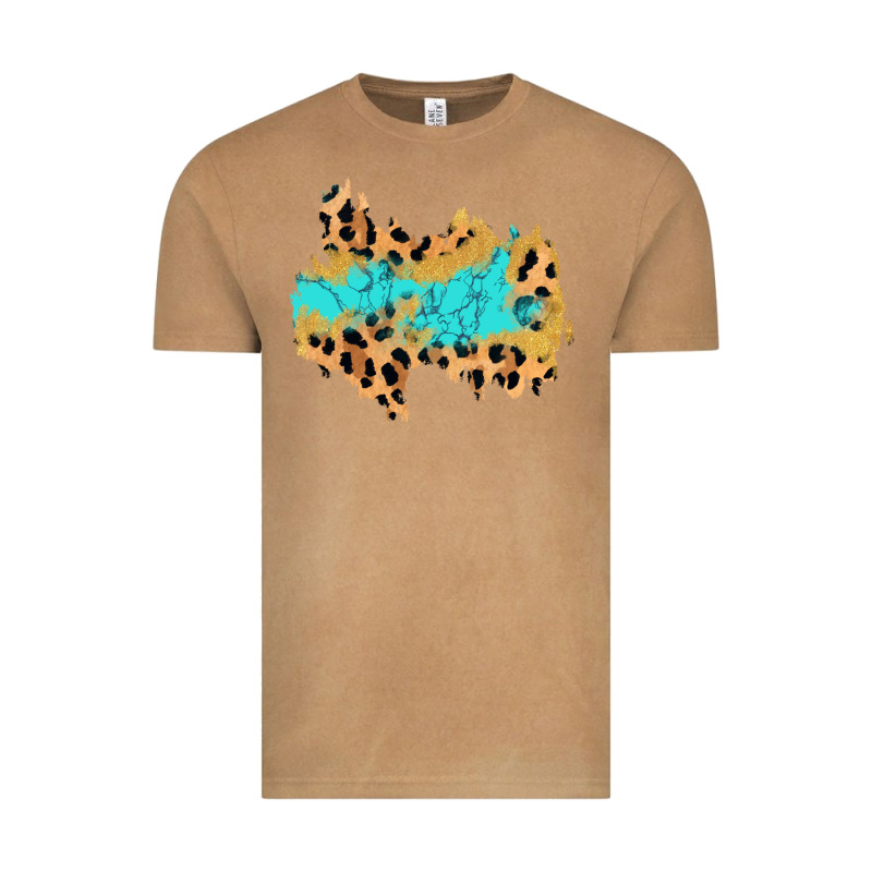 Glitter Leopard Turquoise Patch Vintage Tee by AdoDesignShop | Teevron