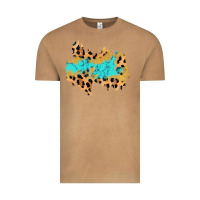 Vintage Camel glitter leopard turquoise patch Vintage Tee - AdoDesignShop