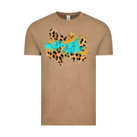 Vintage Coffee glitter leopard turquoise patch Vintage Tee - AdoDesignShop