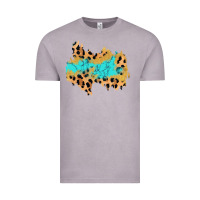 Vintage Zinc glitter leopard turquoise patch Vintage Tee - AdoDesignShop