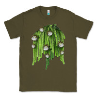 Army Green Selenicereus Cactus Classic Tee - LillyAllenDesigns