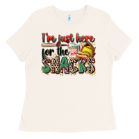 Bone i'm just here for the snacks softball Ladies Tee - Zillion Design Studio