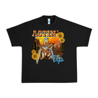 Black actinup with cowgirl Urban Heavy Tee - NancyCooperArtShop