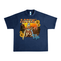 Navy actinup with cowgirl Urban Heavy Tee - NancyCooperArtShop