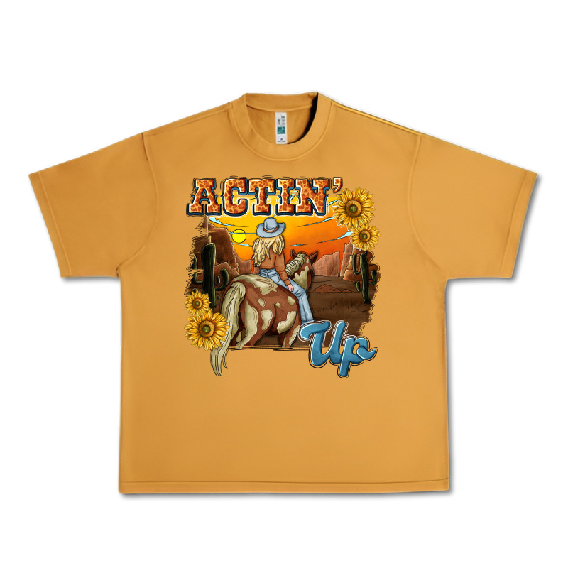 Actinup With Cowgirl Urban Heavy Tee by NancyCooperArtShop | Teevron