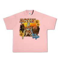 Salmon actinup with cowgirl Urban Heavy Tee - NancyCooperArtShop