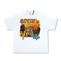 White actinup with cowgirl Urban Heavy Tee - NancyCooperArtShop