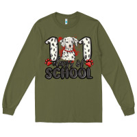 Army Green 101 days of school Long Sleeve Tee - MaliasSmallBusiness