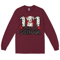 Burgundy 101 days of school Long Sleeve Tee - MaliasSmallBusiness
