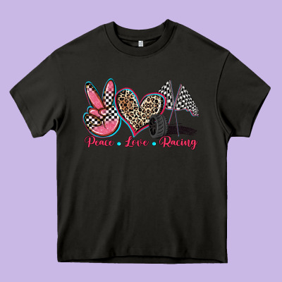 Peace Love Racing Heavy Core Tee Designed By Zillion Design Studio
