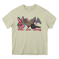 Mossy peace love racing Heavy Core Tee - Zillion Design Studio