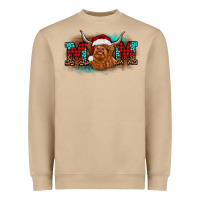 Christmas Mom Highland Cow Heavyweight Sweatshirt | Teevron