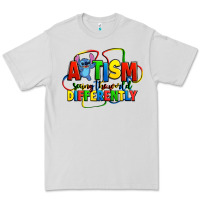 Dove Grey autism stitch seeing the world differently Premium Tee - Zillion Design Studio