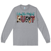Heather Grey i am perfect aunt Long Sleeve Tee - JahusDesignShop