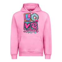 Fuchsia Pink love vibes Urban Hoodie - OliviaCreatesArt