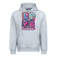 Heather Grey love vibes Urban Hoodie - OliviaCreatesArt