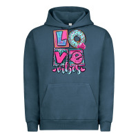 Pigment Midnight Navy love vibes Urban Hoodie - OliviaCreatesArt