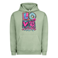 Pigment Oil Green love vibes Urban Hoodie - OliviaCreatesArt