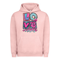 Pigment Salmon love vibes Urban Hoodie - OliviaCreatesArt