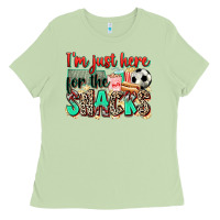 Matcha i'm just here for the snacks soccer Ladies Tee - Zillion Design Studio