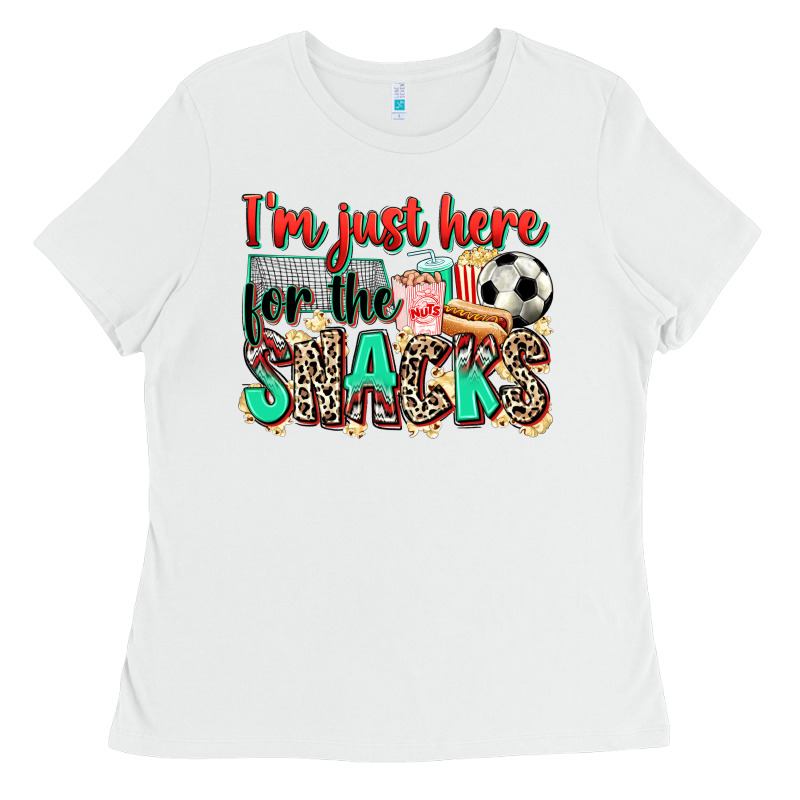 I'm Just Here For The Snacks Soccer Ladies Tee by Zillion Design Studio | Teevron