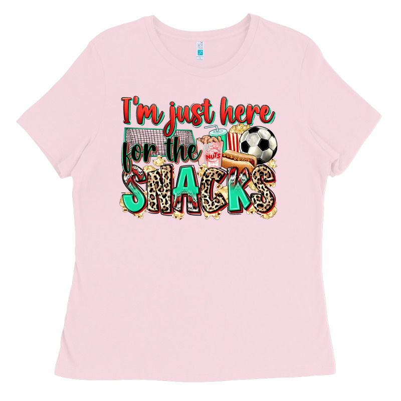 I'm Just Here For The Snacks Soccer Ladies Tee by Zillion Design Studio | Teevron