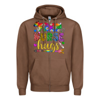 Chestnut Free Nurse Hugs Pride LGBTQ+ Zipper Hoodie - BundleAndBundleShop