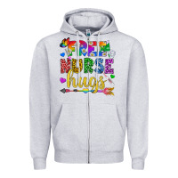 Heather Grey Free Nurse Hugs Pride LGBTQ+ Zipper Hoodie - BundleAndBundleShop