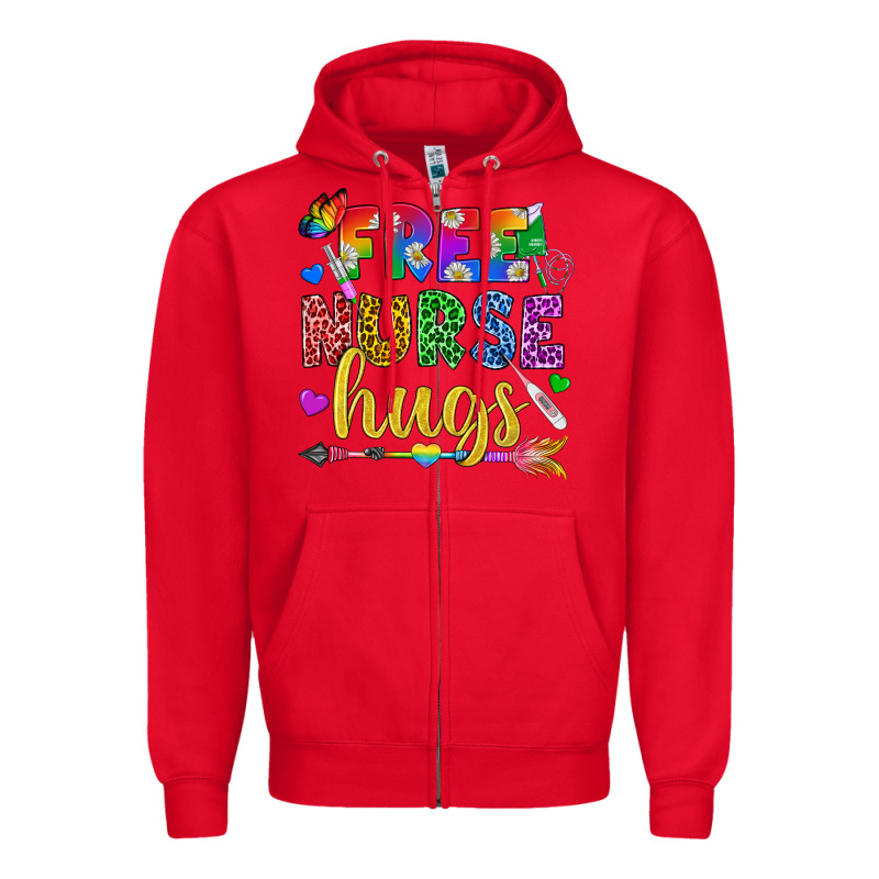 Free Nurse Hugs Pride Lgbtq+ Zipper Hoodie by BundleAndBundleShop | Teevron