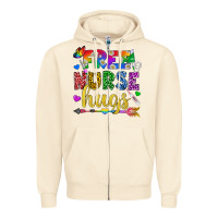 Sandshell Free Nurse Hugs Pride LGBTQ+ Zipper Hoodie - BundleAndBundleShop