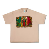 Burro our lady of Guadalupe Mexican flag background Urban Heavy Tee - Jasminsmagicworld