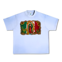 Grape Ice our lady of Guadalupe Mexican flag background Urban Heavy Tee - Jasminsmagicworld