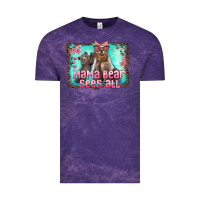 Cloud Purple mama bear sees all Vintage Tee - Artiststas
