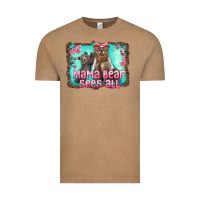 Vintage Coffee mama bear sees all Vintage Tee - Artiststas