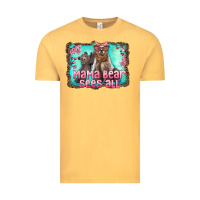 Vintage Mustard mama bear sees all Vintage Tee - Artiststas