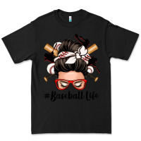 Black baseball life messy bun Premium Tee - Zillion Design Studio