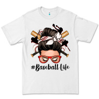 White baseball life messy bun Premium Tee - Zillion Design Studio
