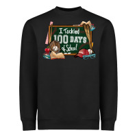 Black I tacked 100 days school Baseball Heavyweight Sweatshirt - NancyCooperArtShop