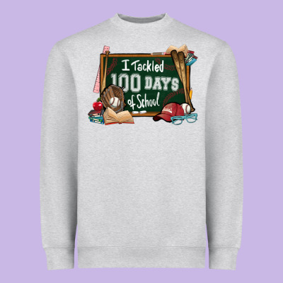 I Tacked 100 Days School Baseball Heavyweight Sweatshirt Designed By Nancycooperartshop