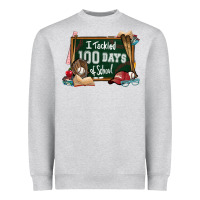 Heather Grey I tacked 100 days school Baseball Heavyweight Sweatshirt - NancyCooperArtShop