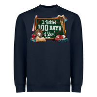 Navy I tacked 100 days school Baseball Heavyweight Sweatshirt - NancyCooperArtShop