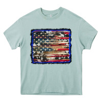 Arona american flag with cowhide background Heavy Core Tee - RanaPortraitStore