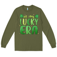 Army Green in my lucky era st. patrick's day Long Sleeve Tee - MaliasSmallBusiness