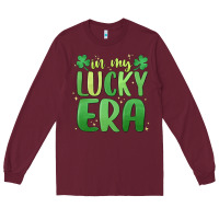 Burgundy in my lucky era st. patrick's day Long Sleeve Tee - MaliasSmallBusiness