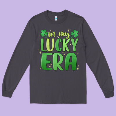 In My Lucky Era St. Patrick's Day Long Sleeve Tee Designed By Maliassmallbusiness