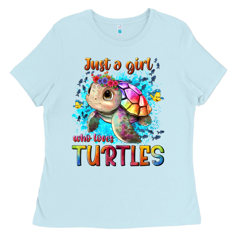 Just A Girl Who Loves Turtles Ladies Tee by texasbilliewilder | Teevron