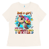 Bone just a girl who loves turtles Ladies Tee - texasbilliewilder